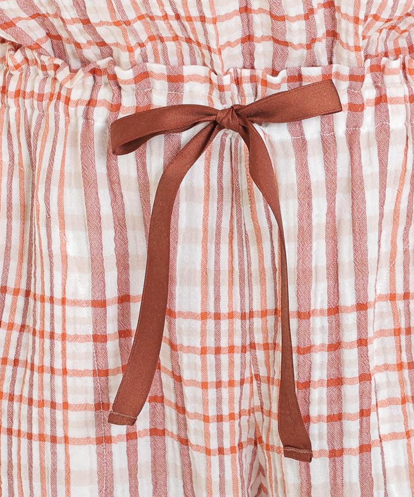 Narue Checkered Pajama Cream Puff Gauze Women's Set, (R)