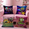I-Invader Z-Zim Cushion Cover Summer Coolness Linen Fabric Double-Sided Printing Pillow Case Sofa Home Decor Gift
