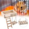 3Pcs Wooden Hamster Crawling Ladder Funny Swing Platform Toys Set for Small Pet