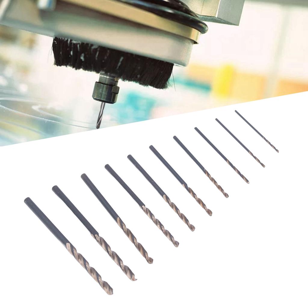 0.8-3.0mm HSS Drill Bit Set High Speed Steel Portable Drilling Carving Hole Punching for Walnut Beeswax Wood Hardened Metal Stainless Steel
