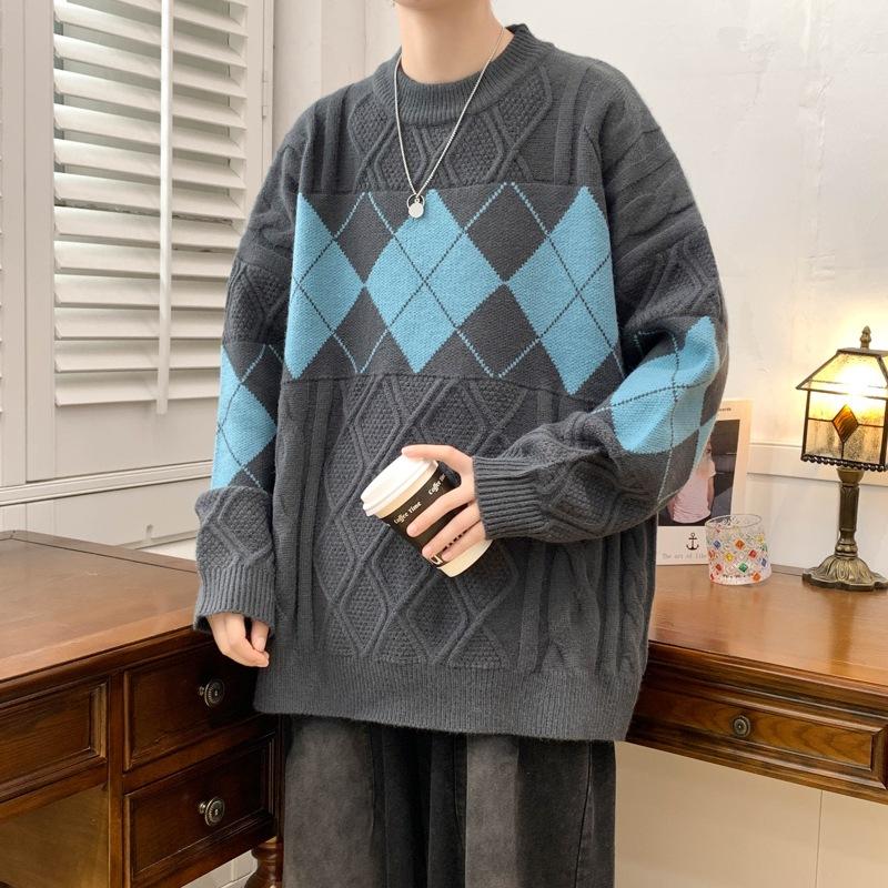 

Горячая распродажа, популярный, новый повседневный свитер с круглым вырезом на осень и зиму, вязаный свитер, свитер большого размера свободного кроя. 190 серый