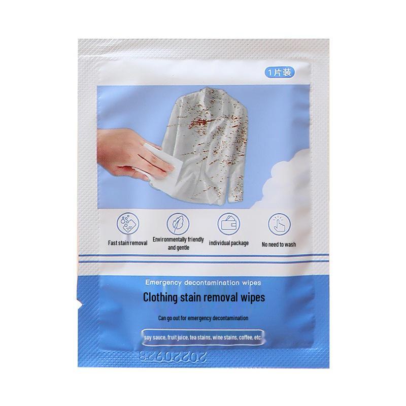 Portable Oil and Stain Remover No-Wash Disposable Cleaning Wipes