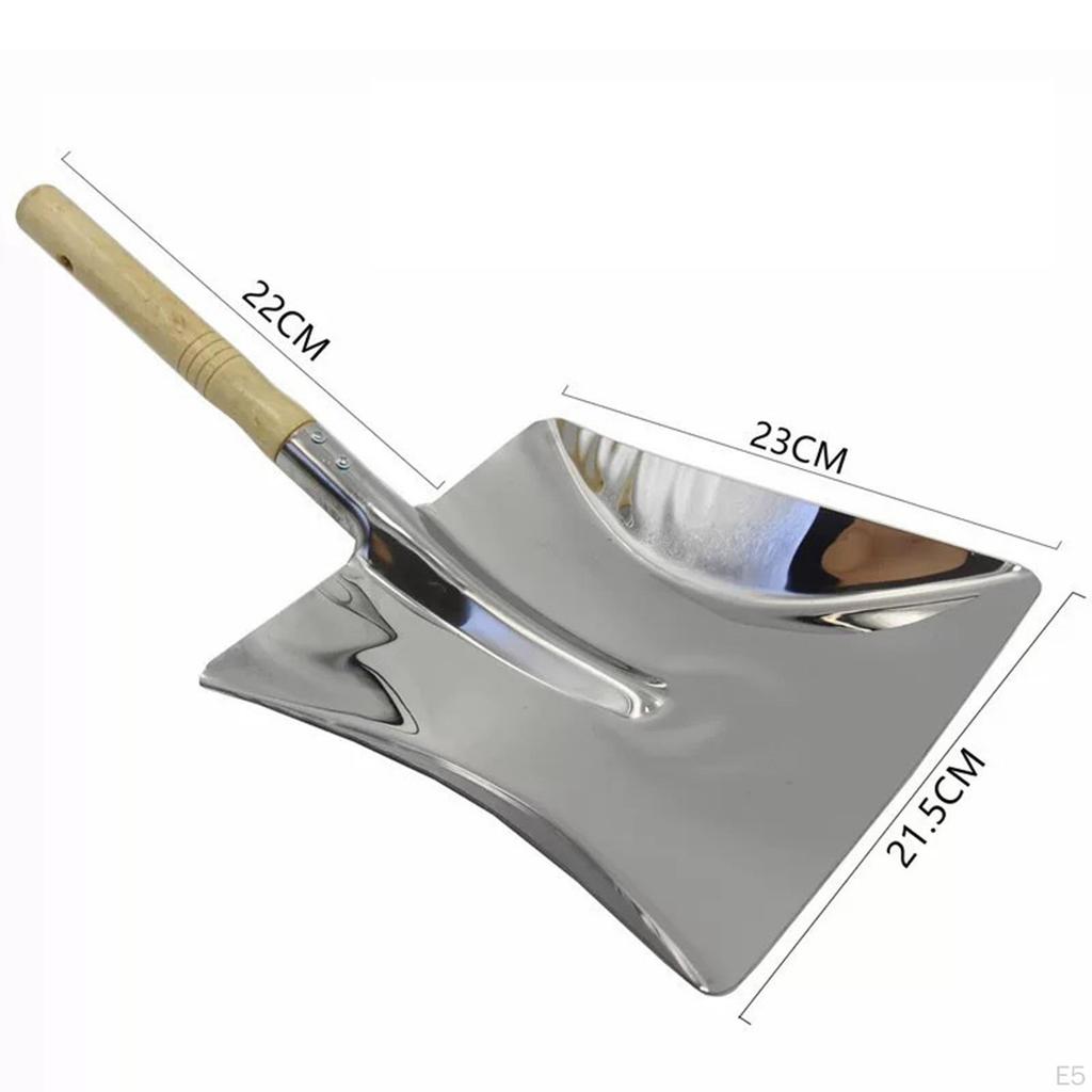 1 Piece Fireplace Ash Shovels Tool Gardening Wooden Handle for Wood Burner