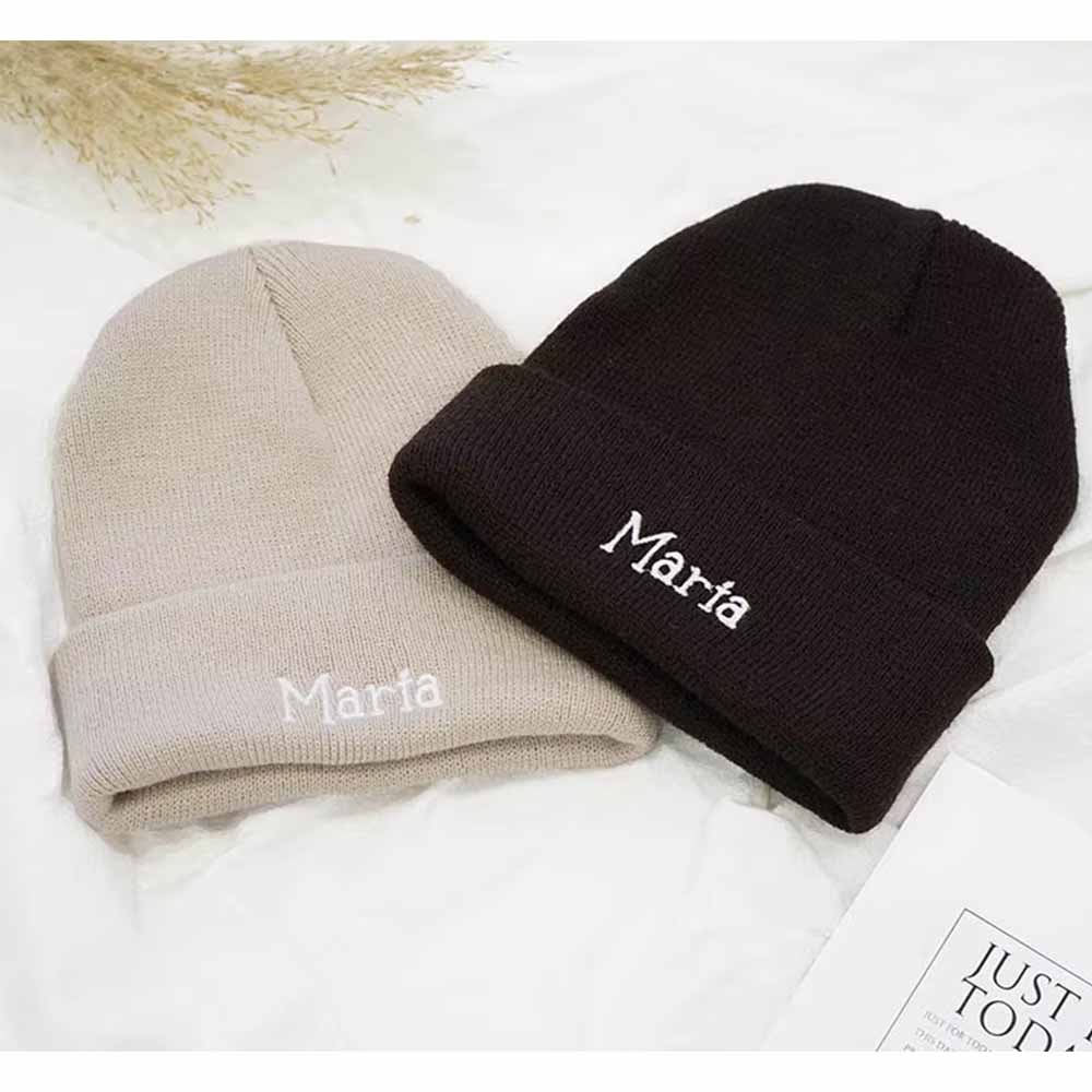 Personalized Embroidered Beanie Cap, Custom Beanie with Name, Gift for Her, Gift for Him, Present for Friend, Birthday Beanie