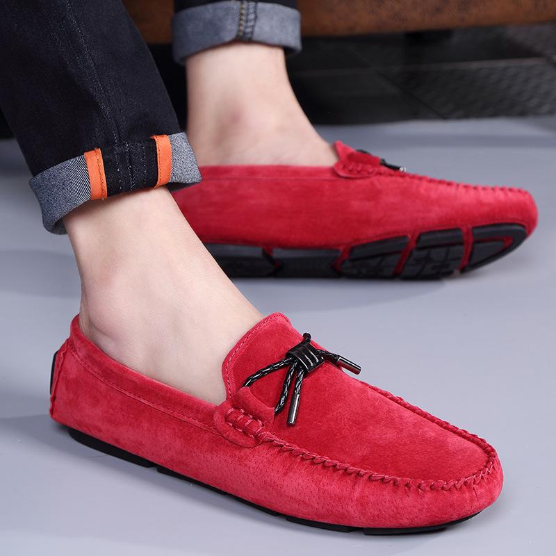 Autumn new leather Doudou shoes breathable lazy shoes personalized driving shoes