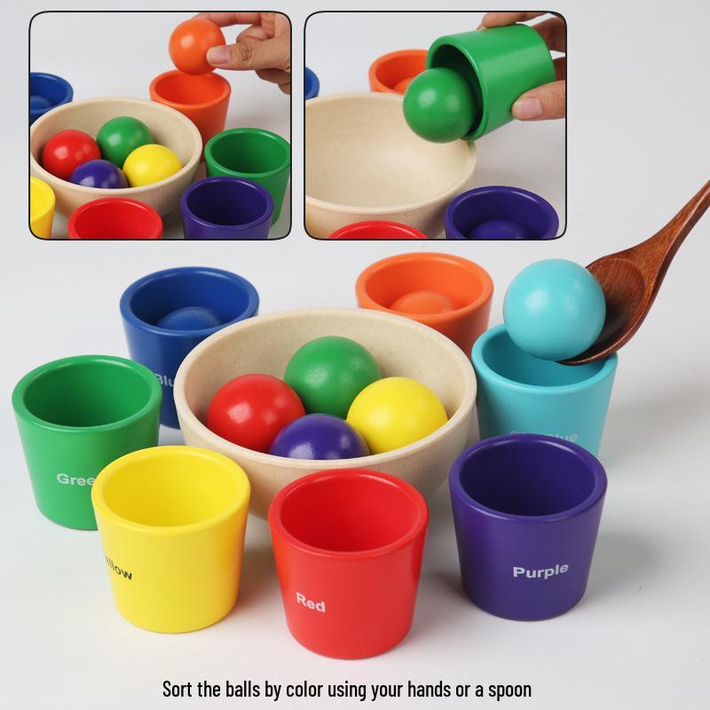 Montessori Lustige Farb-Sortierbecher für die Früherziehung und das praktische Lernen