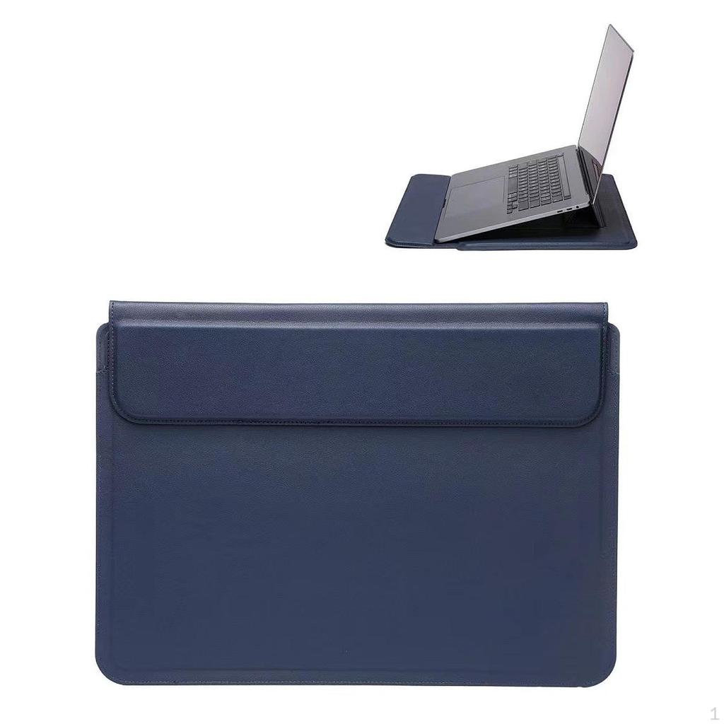 Laptop Sleeve 15 16 inch Dust Cover Carrying Case Business Adjustable Stand PU Leather