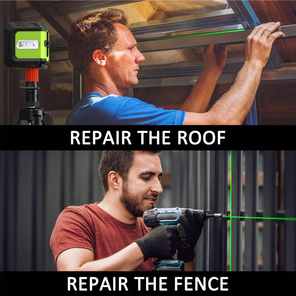 3.7V Small Two Line Laser Level High Precision Auto Self Leveling Laser Projector 360° Horizontal Vertical Cross Measuring Tool