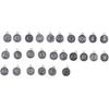 130pcs Round Antique Alphabet Charms Silver Initial Charms Dangle  for Bracelet