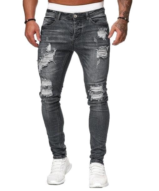 

Yarirafi Скинни Деним Слим Скинни Джоггеры Осень [Четыре листа] Брюки, Эластичные, Рваные, Посадка, Брюки, Брюки, Мужские, Подшитые, Весна, Лето, (XL, Серый) серый