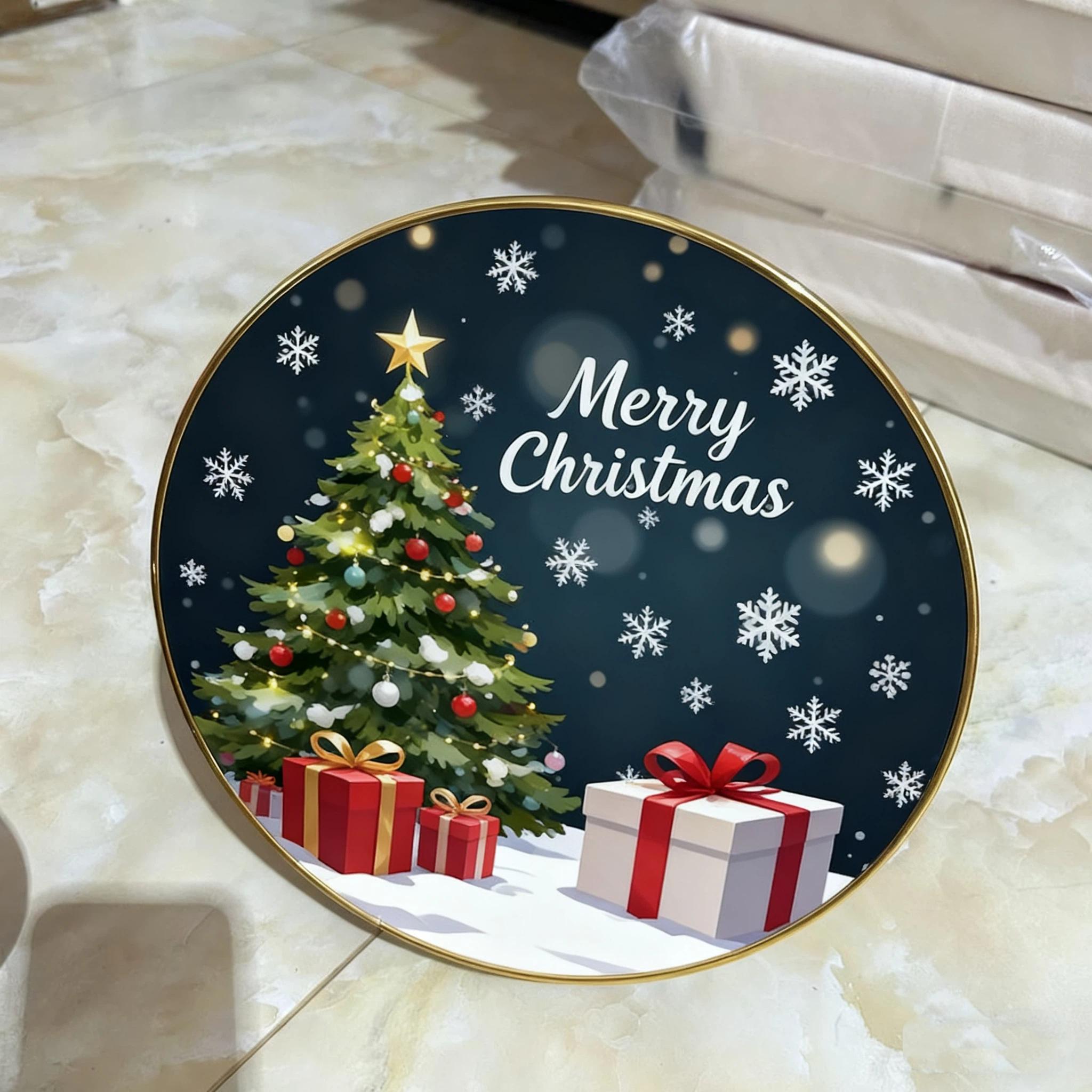 

Personalized Christmas Family Photo Decor Decor Ornaments Cozy Family Gatherings Crafting Holiday Souvenirs with Warm Memories 20X20CM