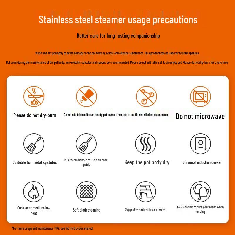 SUPOR 3-Layer 304 Stainless Steel Steamer