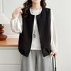 2026 Spring Plus Size Women's Round Neck Cardigan Vest - Slimming & Versatile Fashion Top