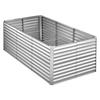 Galvanized Raised Garden Bed, 2400 X 1200 X 860 Mm, Rectangular Metal Planter Box Kit Outdoor, Bottomless Planting Box with Gloves, Rustproof