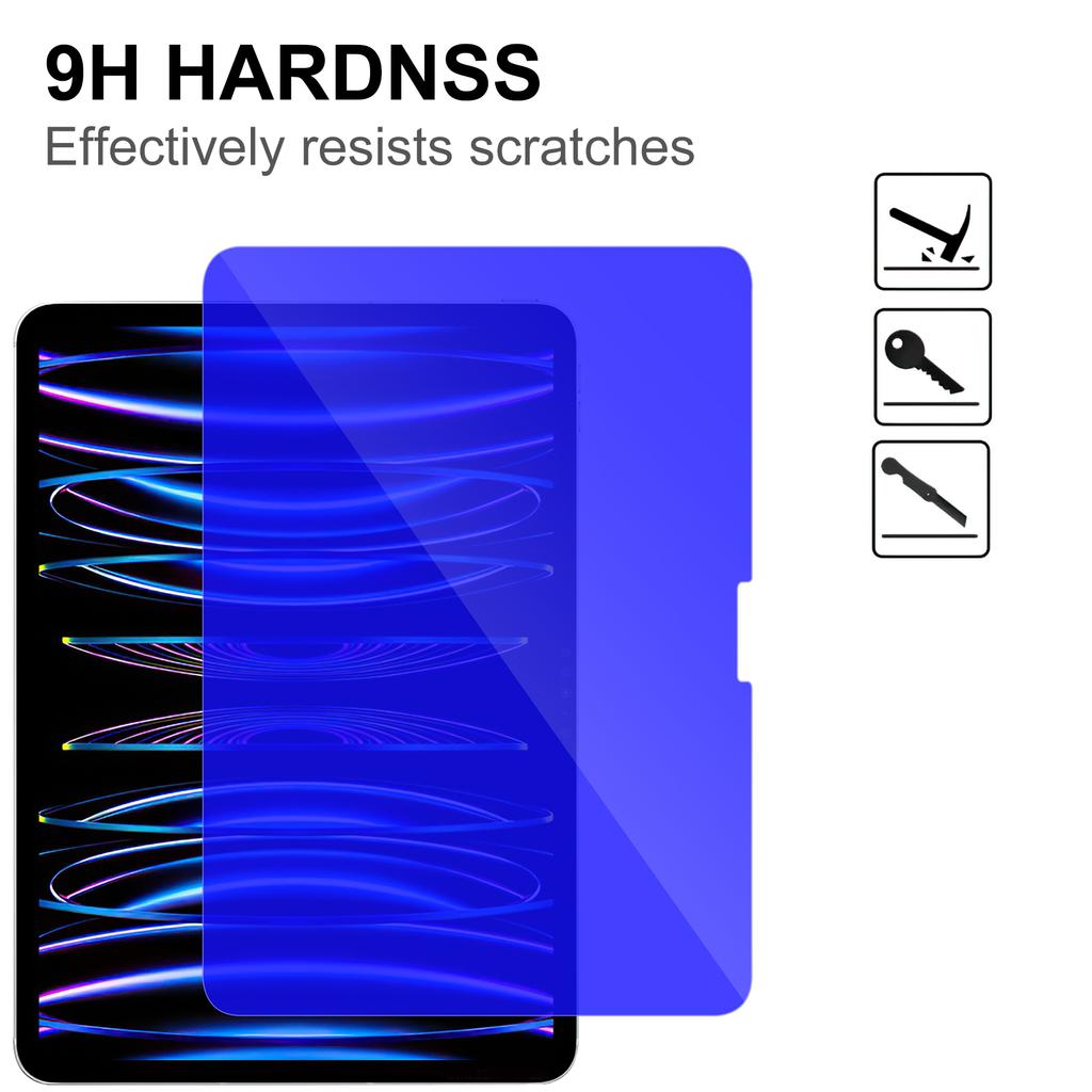 For iPad Pro 11 (2024) Tempered Glass Screen Protector Blue Light Blocking Screen Film