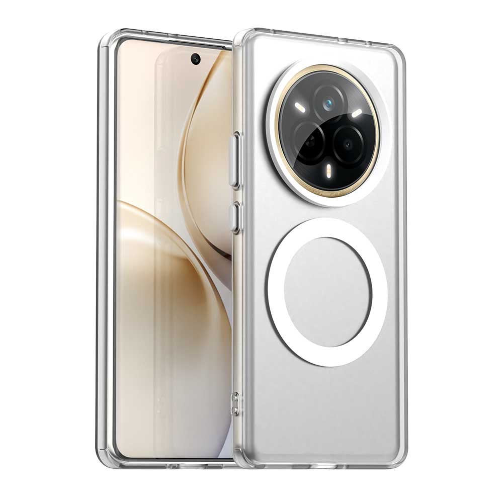Magnetic Wireless Charging Case For Realme 14 Pro 5G 13 Pro+ Plus Cover Candy Colors Transparent Back Shell Coque