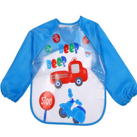 1PC șorț Kawaii, impermeabil, EVA, șorț cu mânecă lungă, șorț pentru copii, șorț cu mânecă completă pentru hrănire, savete, pictură, desen, haină pentru copii