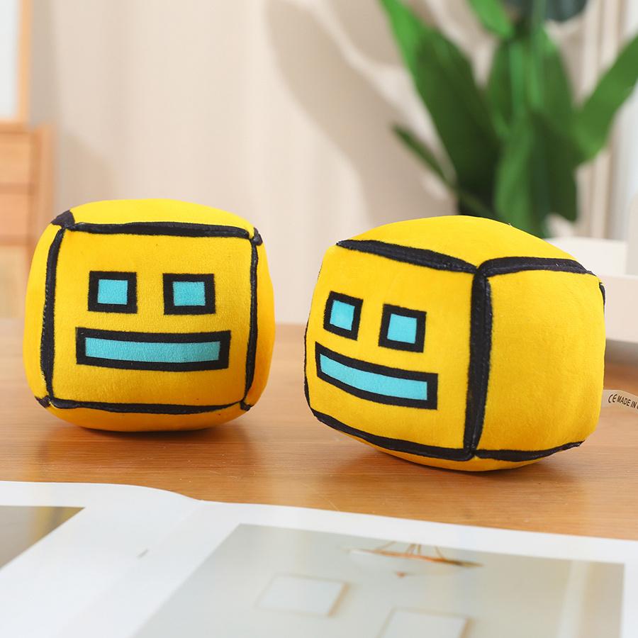 Cute Geometry Dash Plush Toy Soft Cartoon Anime Doll Stuffed Animal Pillow Kids Birthday Gift Home Decor