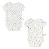MIKI HOUSE HOT BISCUITS Short Sleeve Body Shirt (Pullover Style) 2-Piece Set (70cm, White) 74-9930-574