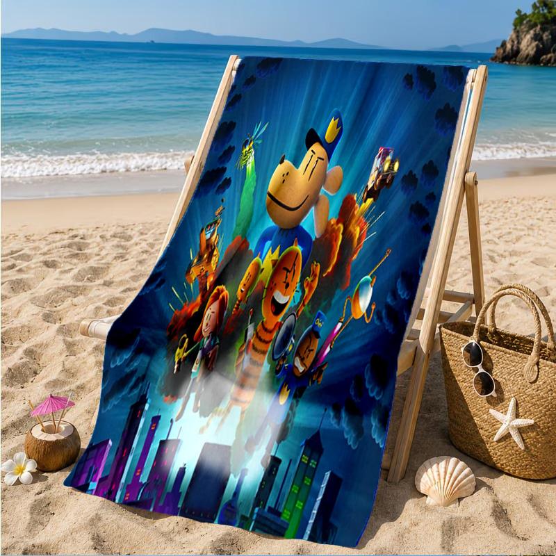 Dog Man And Friends Adventure Beach Towel, Quick-drying, Easy to Care for, Suitable for Both Fitness and Beach Vacations,Sports Essential