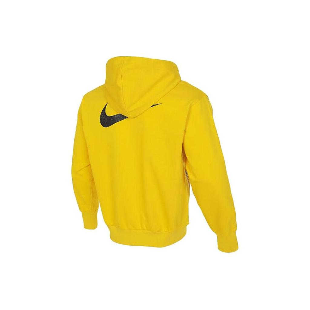 Nike Solid Color Hooded Zip Jacket Men Jackets Yellow DV9449-735