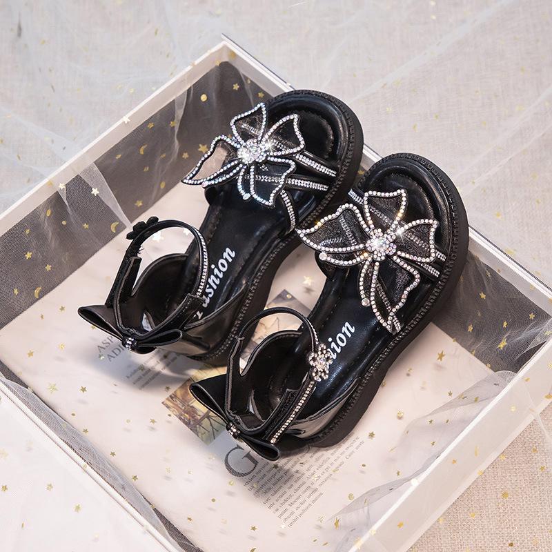 Girls' Summer Sandals New Fashionable Princess Shoes for Children, Soft Sole Beach Shoes for Older and Younger Girls In Summer