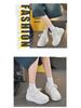 European Style Genuine Leather Thick-Soled White Sneakers - Summer 2025 Trend: Comfortable, Casual, Fashionable Sports Shoes