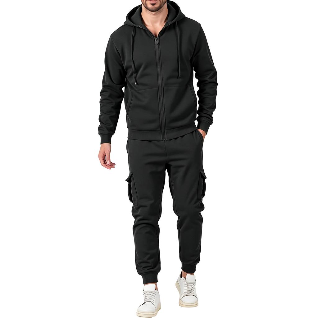 Men's Casual Tracksuit Set for Winter Cold Outdoor Activities