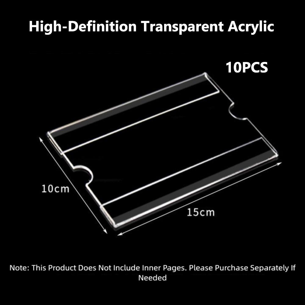 10PCS/Set New Acrylic Price Tag Holder Transparent Self Adhesive Label Sign Shelf Label Display Stand Office Use