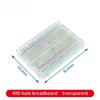 1 STÜCK Leiterplatte Steckbrett 400 Kontaktpunkte Lötfreier Prototyp Leiterplatte Universelles Test-Protoboard Steckbrett Weiß Transparent für Arduino