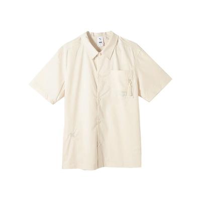 Puma X Pop Mart Skullpanda Solid Color Loose Casual Short Sleeve Shirt Unisex Shirts White 534706-65