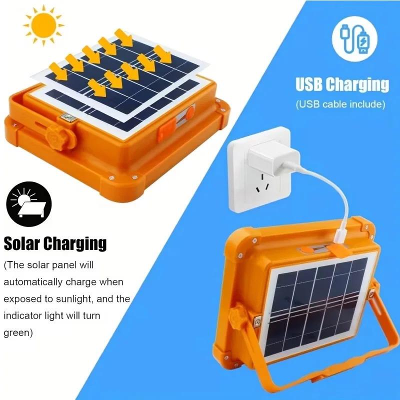 Solar Waterproof Outdoor Lamp Super Bright Emergency Flood Light for Camping