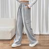 Women's Elastic High Waist Patchwork Straight-Leg Pants - 2025 New European & American Style