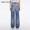 MISS SIXTY Women's Slim Straight-Leg Distressed Jeans