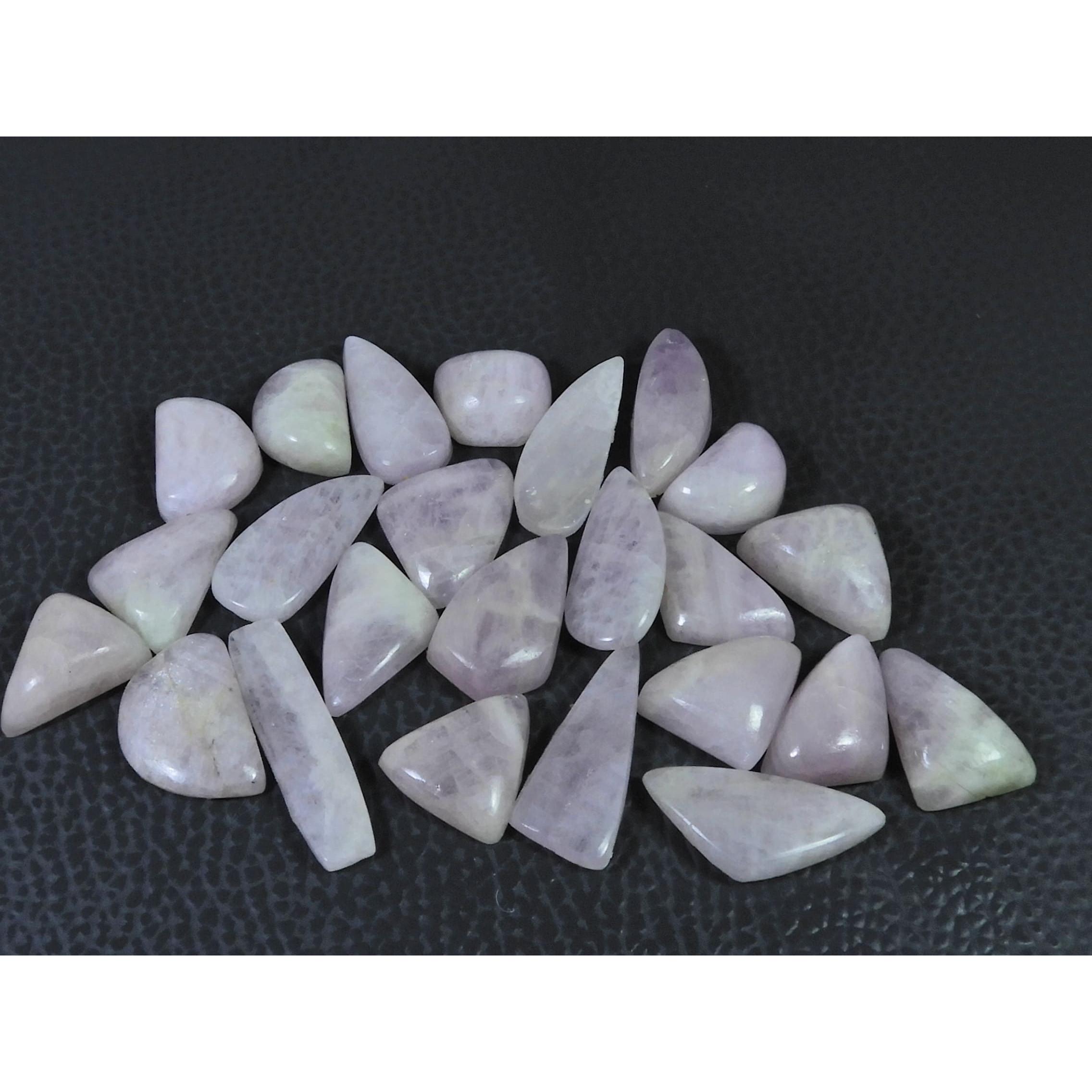 195Cts. Natural Pink Kunzite Fancy Cabochon Gemstone 24Pcs Lot C-1141