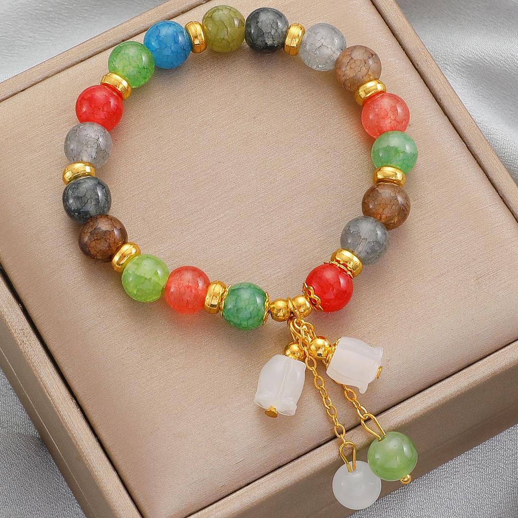 1PC French Retro Purple Pearl Bracelet for Girls' High Sense Ins Niche Design Crystal Bracelet Girlfriend Jewelry