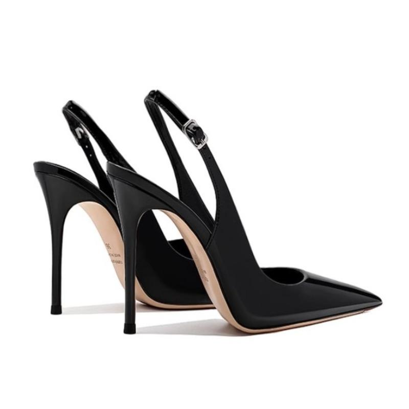 Fashion New Sexy Ultra-high Heels Pointed Sandals Elegant Summer Patent Leather Suspender High Heels Trendy Dress Banquet Women's Shoes
