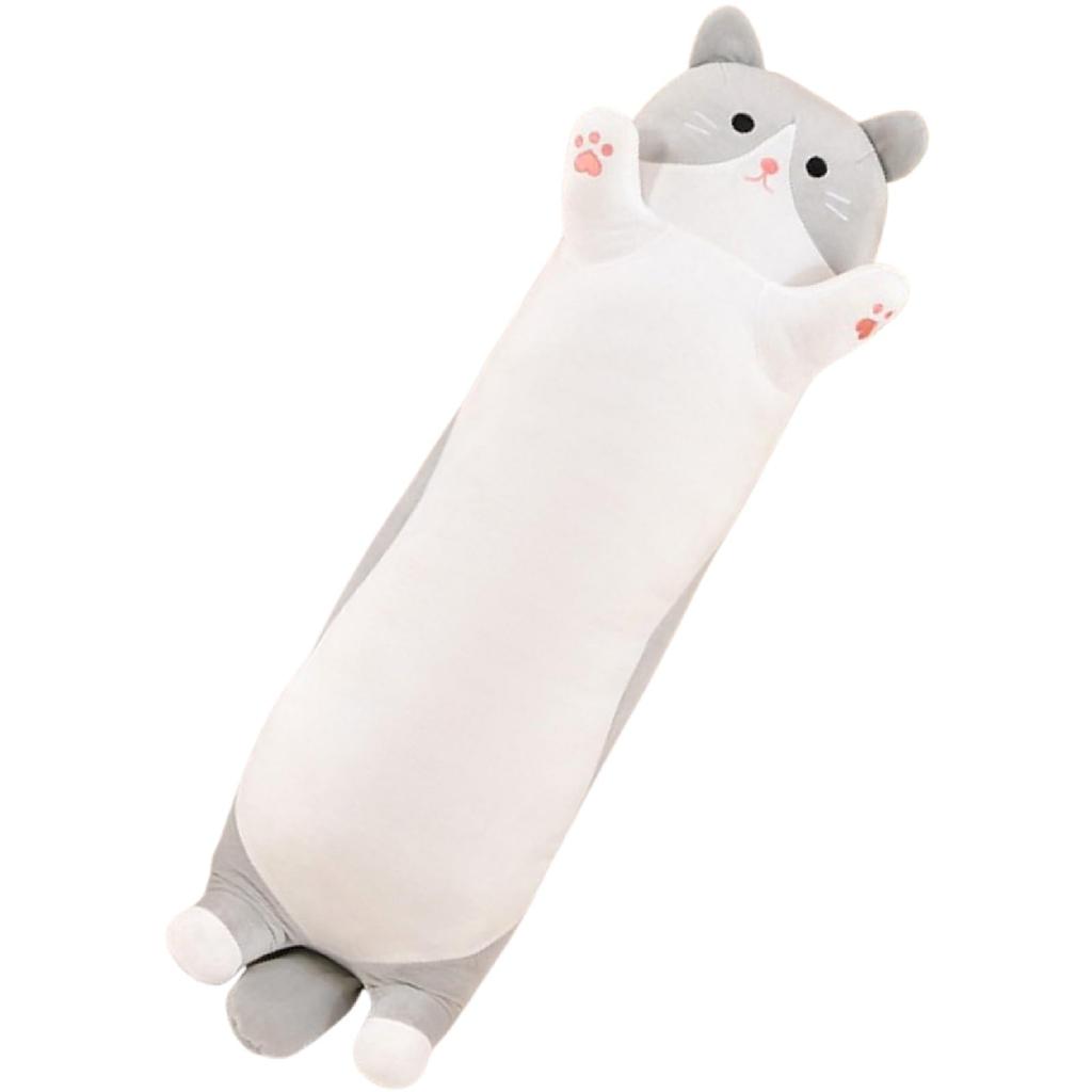 Stylish Soda Plush Cat Body Pillow, My Sora (Gray, 90cm)