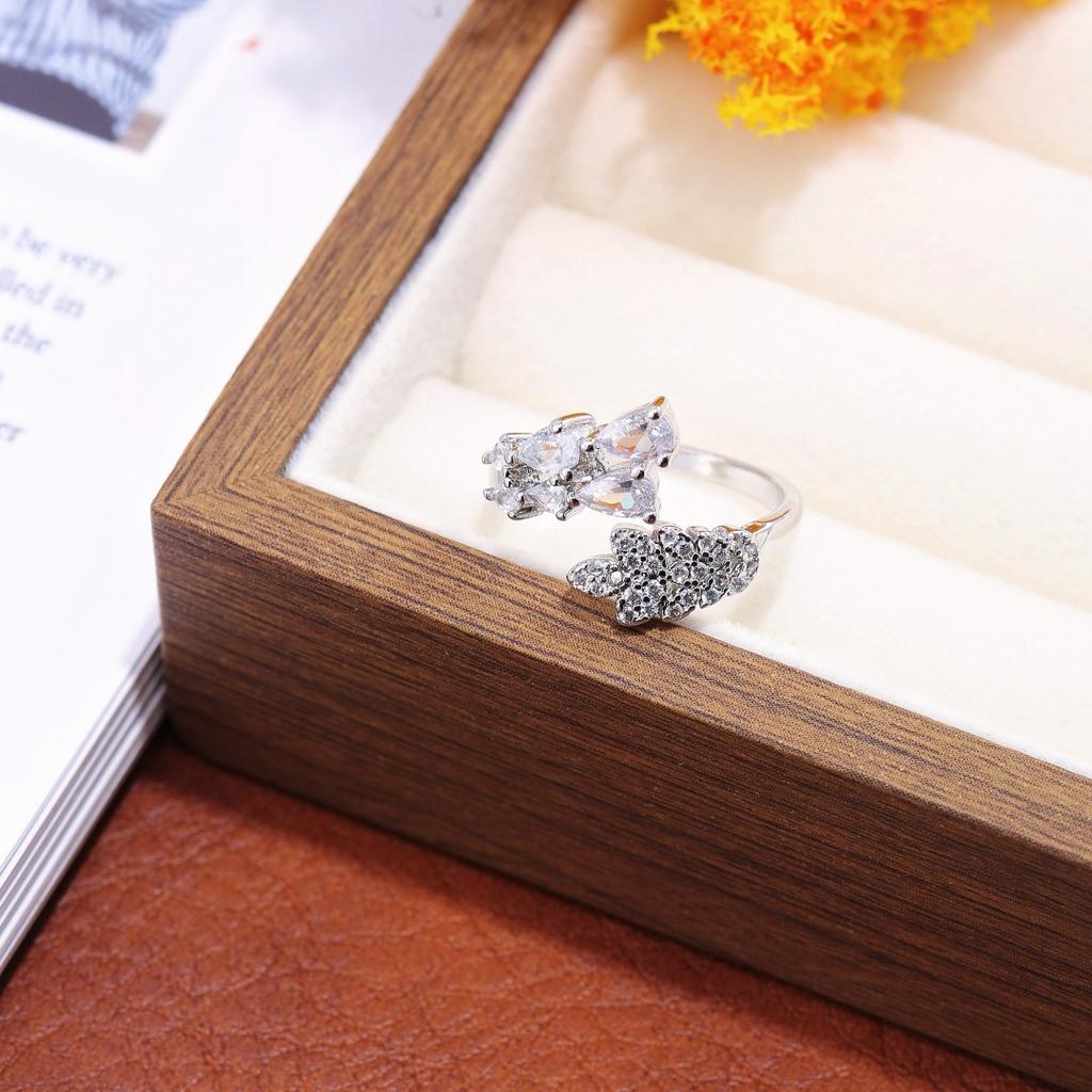 Four-leaf Clover Ring - High-end Butterfly Leaf Open Ring for Women