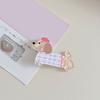 5Pcs Girl Hairpin Macaron Color Matching Acrylic Cute Puppy Shape Hair Clips Stable Hair-Free Clip Hair Styling Tool
