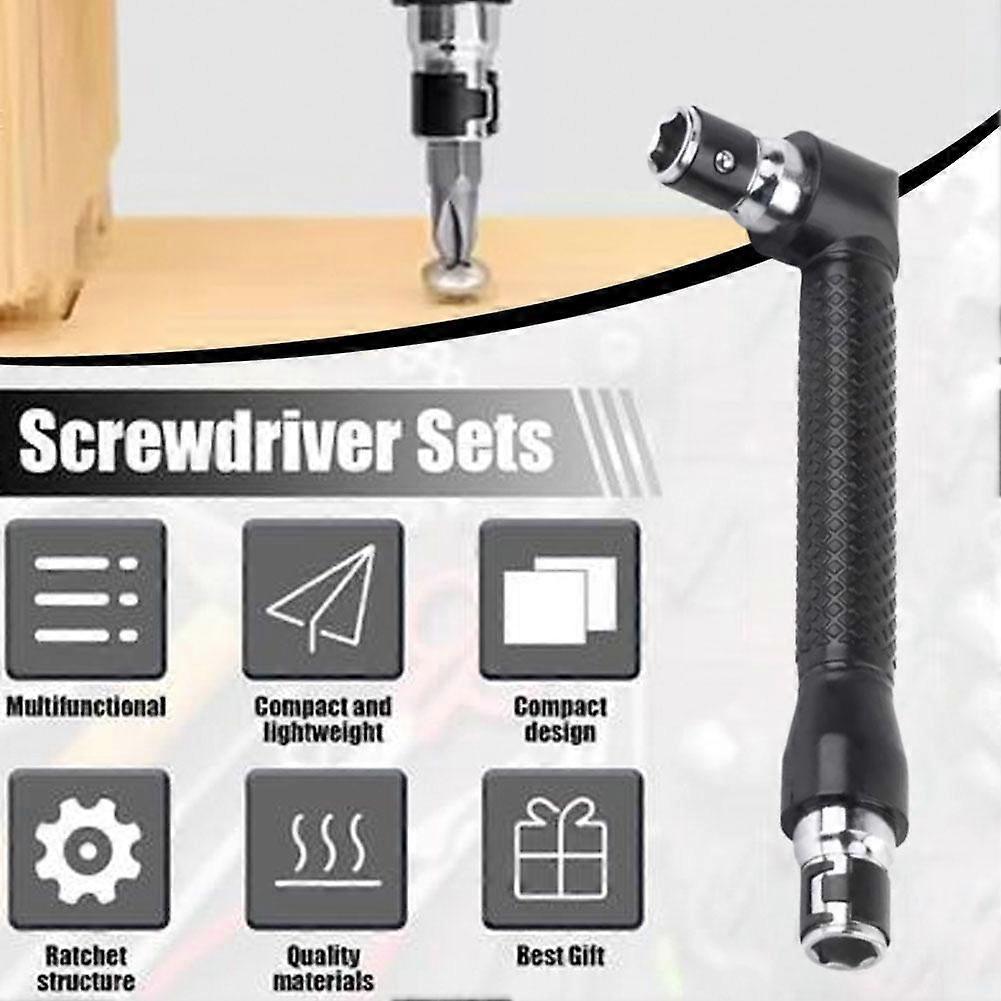 Mini 36-Tooth Ratchet Screwdriver Narrow Space Gap Maintenance Operation Bit Sleeve L-Shaped Wrench