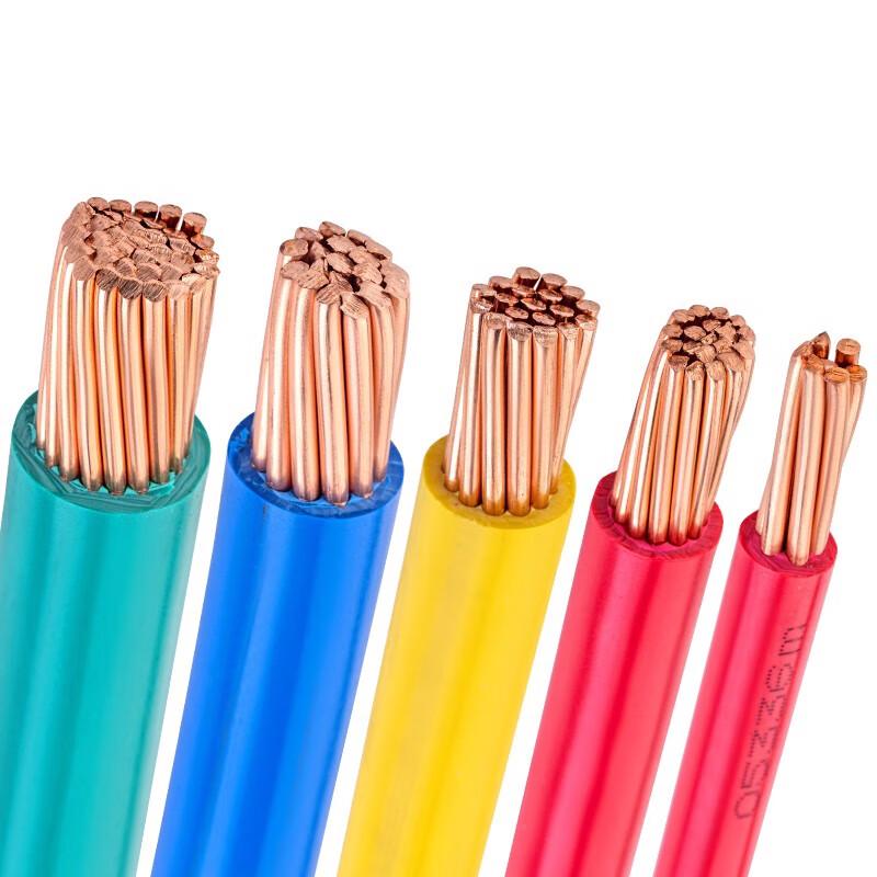 Wenhu 1-Core 10mm² Red Copper Core Flame Retardant Rigid Wire
