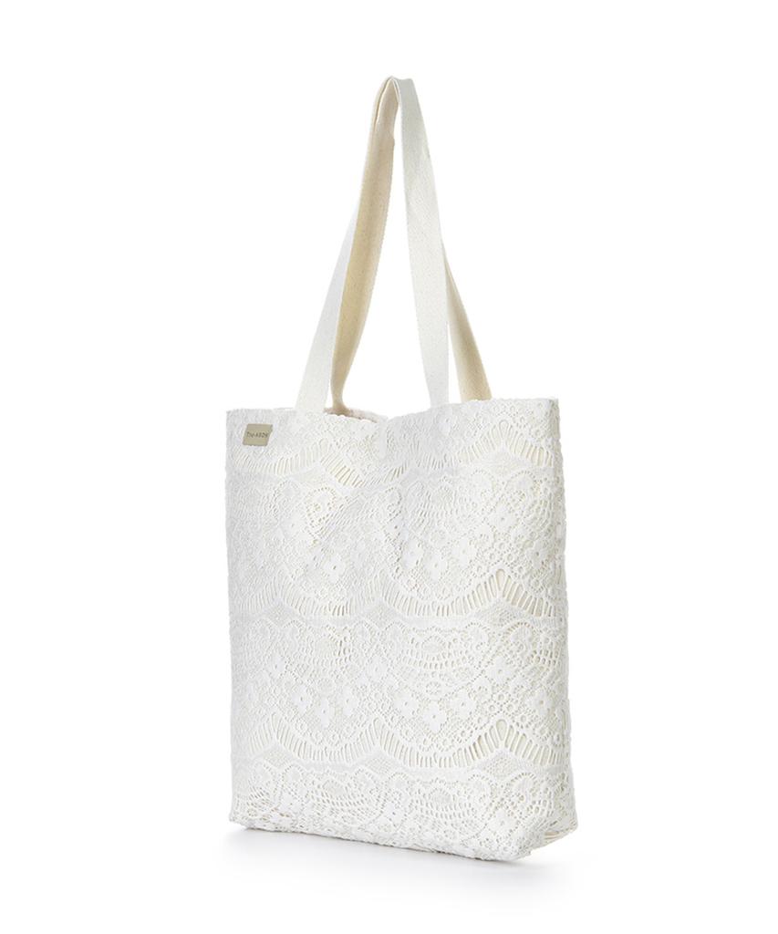 The-Abon Maybe Flower Shoulder Bag White