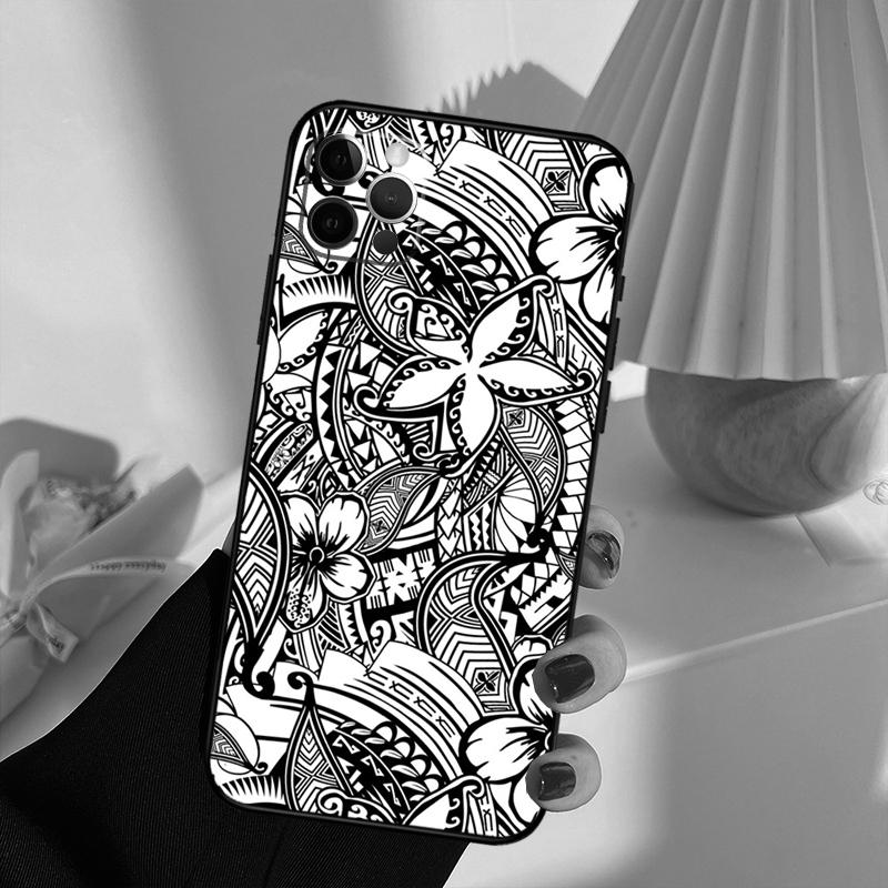 Maori Tribal Samoan Polynesian Phone Case For iPhone 14 16 15 11 12 13 17 Pro Max 13 mini 15 16 Plus 16e 17 Air Cover Funda