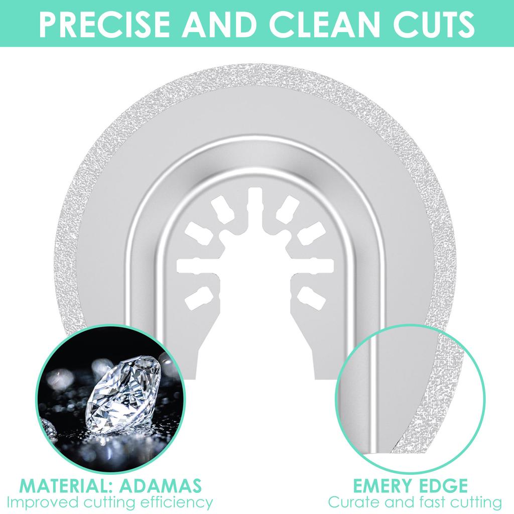 6/20Pcs Diamond Oscillating Tool Blade Versatile High Efficiency Cement Paste Removal Blade for Bathroom Renovation Tiling House