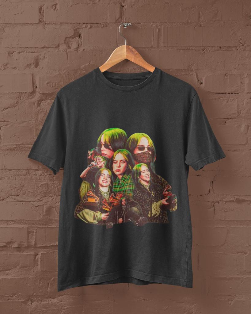 Billie Eilish Retro Rap Tshirt Billie Eilsh Hiphop Pattern Billie Eilish Mech Music Enthusiast Gift Cool Streetwear Shirt