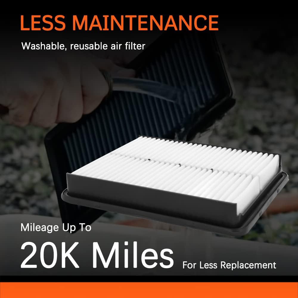 Air Filter, (CA10881) Engine Air Filter Compatible with 2011-14 Hyundai Sonata,Santa Fe (2010-12),Azera (2012-17), 2011-14 Kia Optima,Sorento