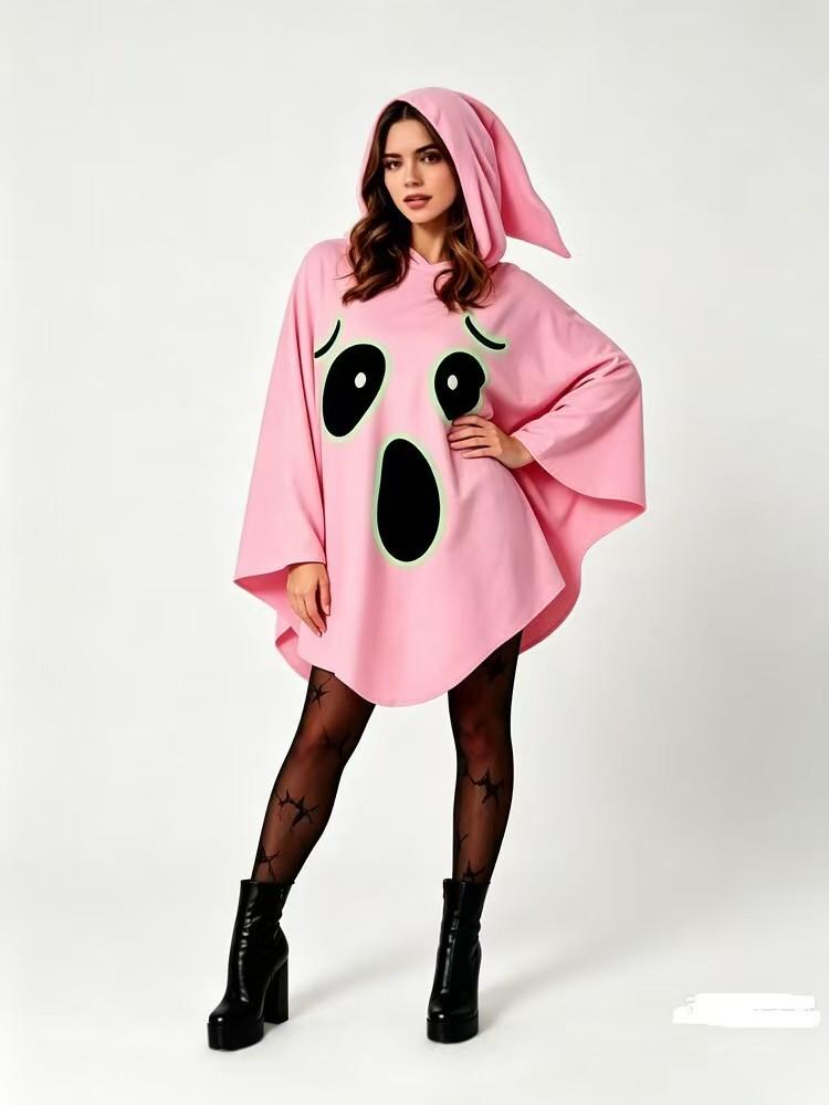 Kids Halloween Costume Pumpkin Ghost Cape