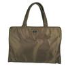 Triangular Logo Handbag Khaki Women Used