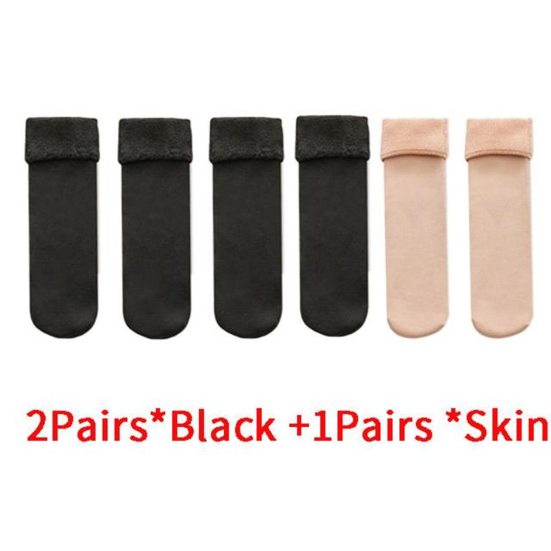 1 o 3 Paia Calzini Termici Invernali Unisex Caldi Spessi Lana Cashmere Neve Calzino Senza Cuciture Velluto Morbido Stivali Pavimento Calzini per Dormire